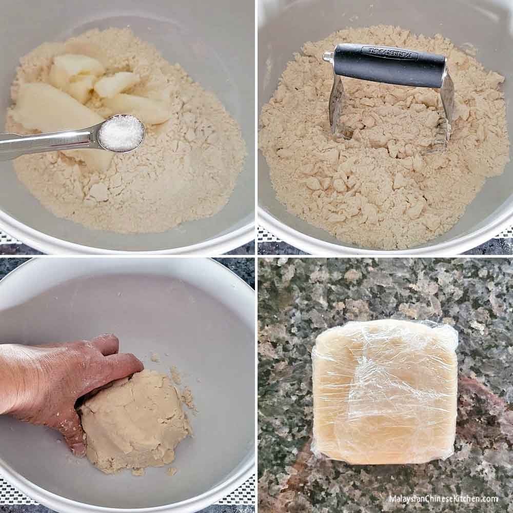 Preparing the oil dough for these Seremban Siew Pau (Baked BBQ Buns).