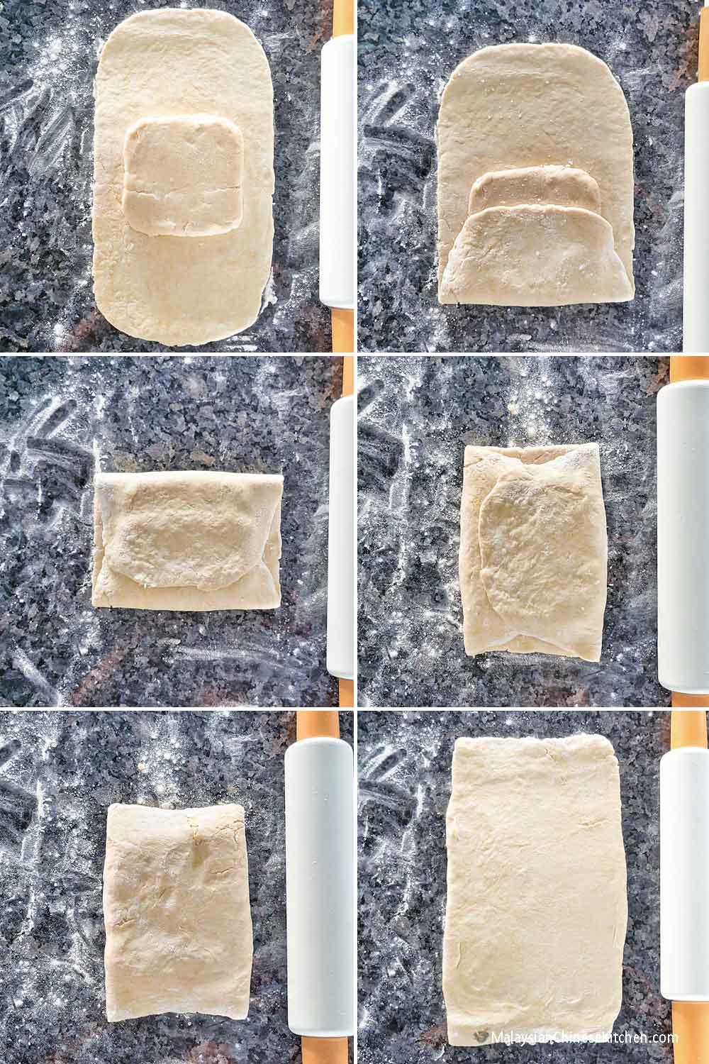 Preparing the pastry for these Seremban Siew Pau (Baked BBQ Buns).
